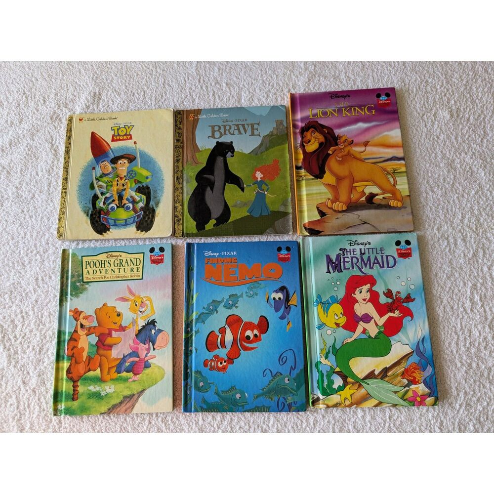 Lot of 6 Disney Pixar Kids Hardcover Books Little Golden Finding Nemo
